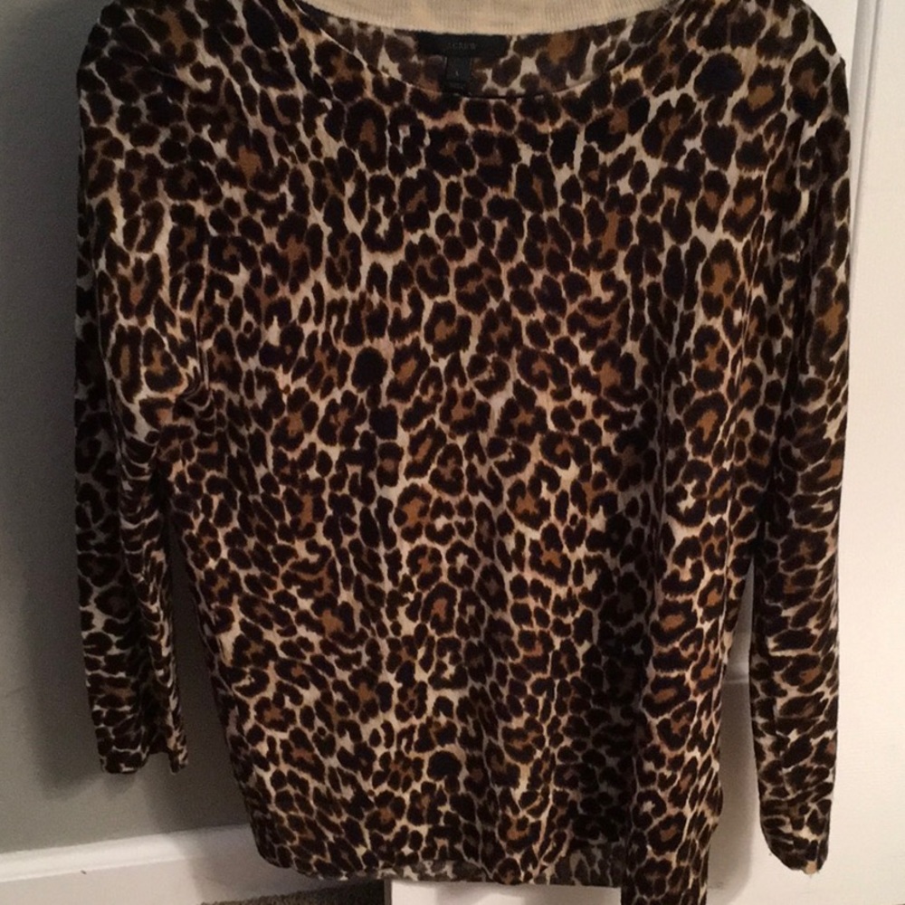 J. crew long sleeve animal print sweater